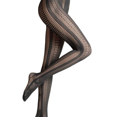 FALKE SHADOW GAME KNIT TIGHTS BLACK SIZE MEDIUM NWT